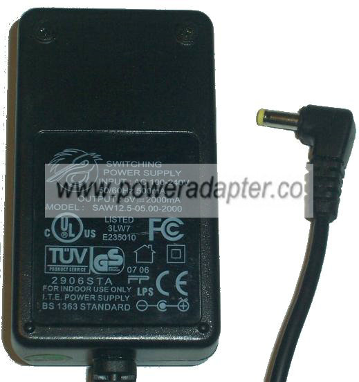 PELICAN SAW12.5-05.00-2000 AC DC ADAPTER 5V 2000mA POWER SUPPLY